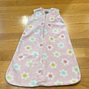 Halo girls fleece floral sleep sack size small . (0-6 months ) .